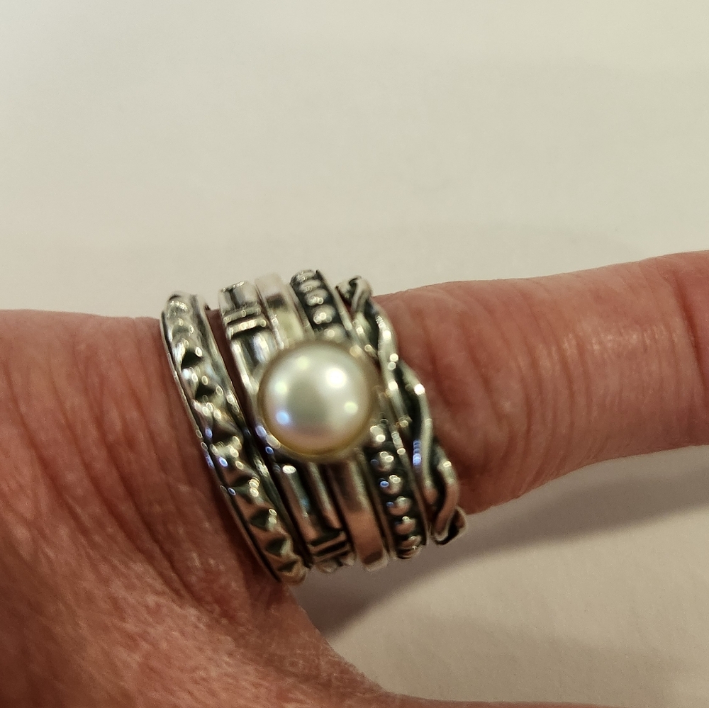 Silpada Sterling stackable rings, size 7